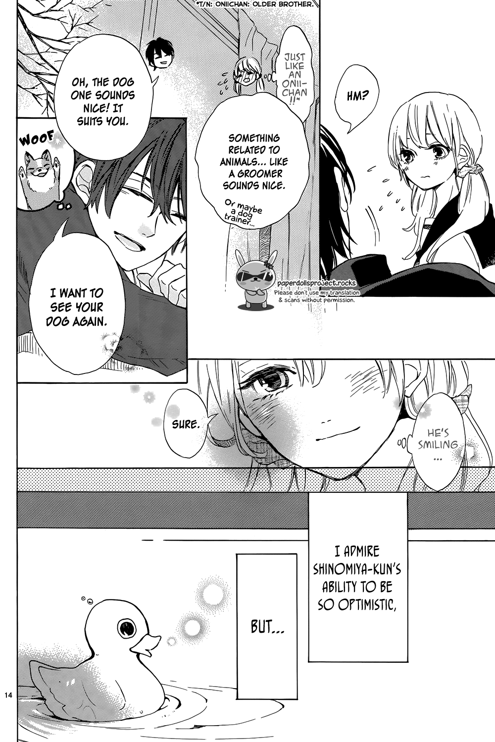 Shinomiya-kun no Sekai ga Owatte mo Chapter 2.2 page 16 - Chapter 2 v2 : The dog is cute and popular?!