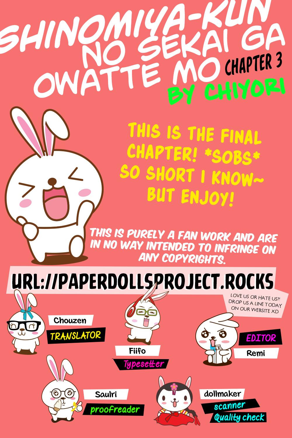 Shinomiya-kun no Sekai ga Owatte mo Chapter 3.2 page 2 - Chapter 3 v2 : The end.