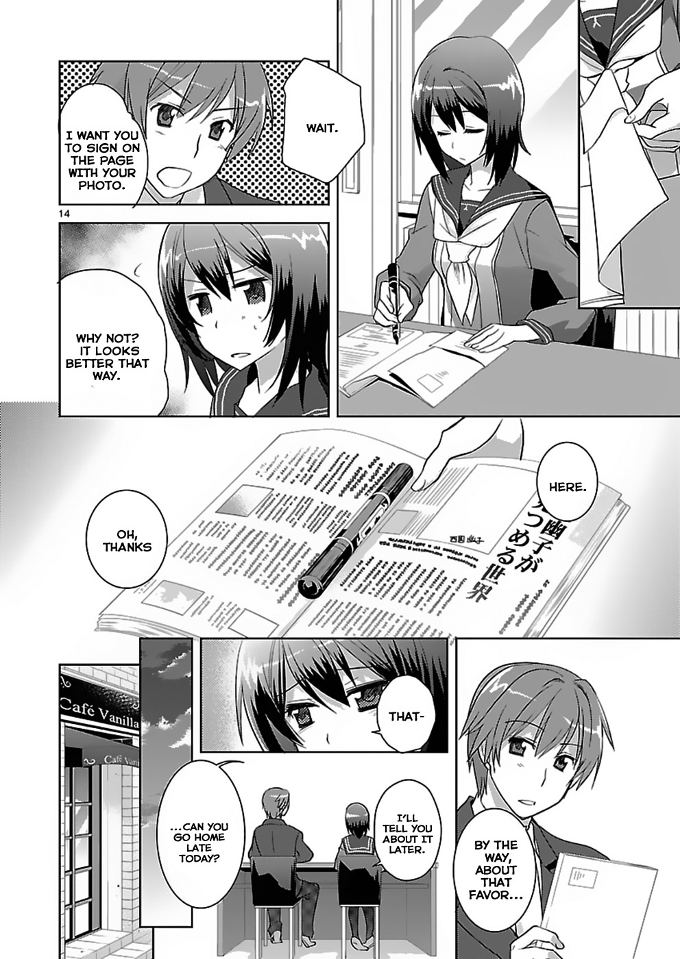 Shinonome Yuuko wa Tanpen Shousetsu o Aishite Iru Chapter 4 page 14 - Chapter 4