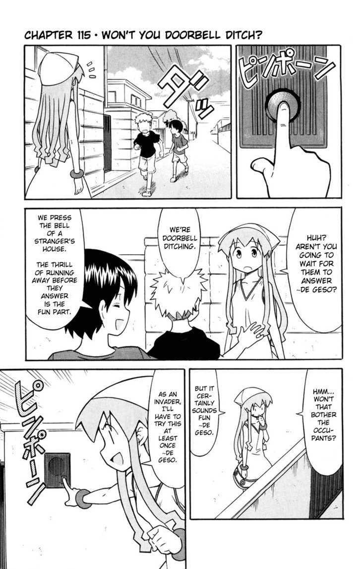 Shinryaku! Ika Musume Chapter 115 page 1 - Chapter 115 : Won't You Doorbell Ditch?