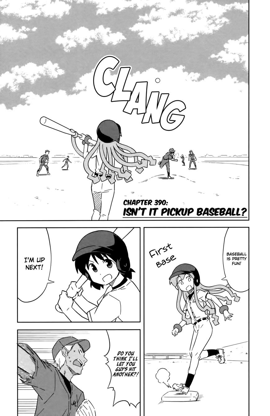 Shinryaku! Ika Musume Chapter 390 page 1 - Chapter 390 : Isn't It Pickup Baseball?