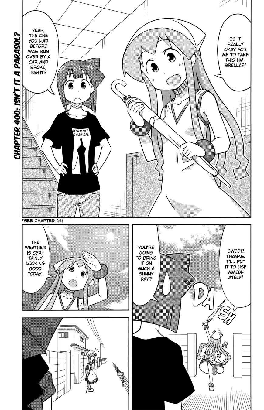 Shinryaku! Ika Musume Chapter 400 page 1 - Chapter 400 : Isn't It A Parasol?