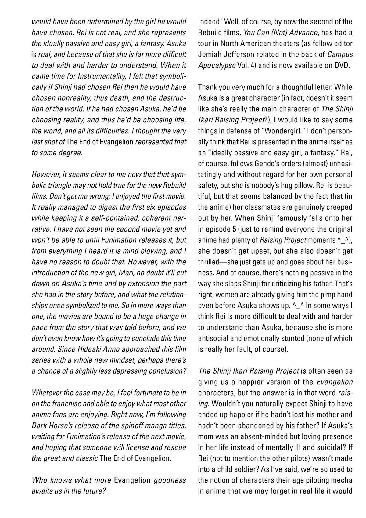 Shinseiki Evangelion: Ikari Shinji Ikusei Keikaku Chapter 60.5 page 10 - Vol.10 Behind The Scenes