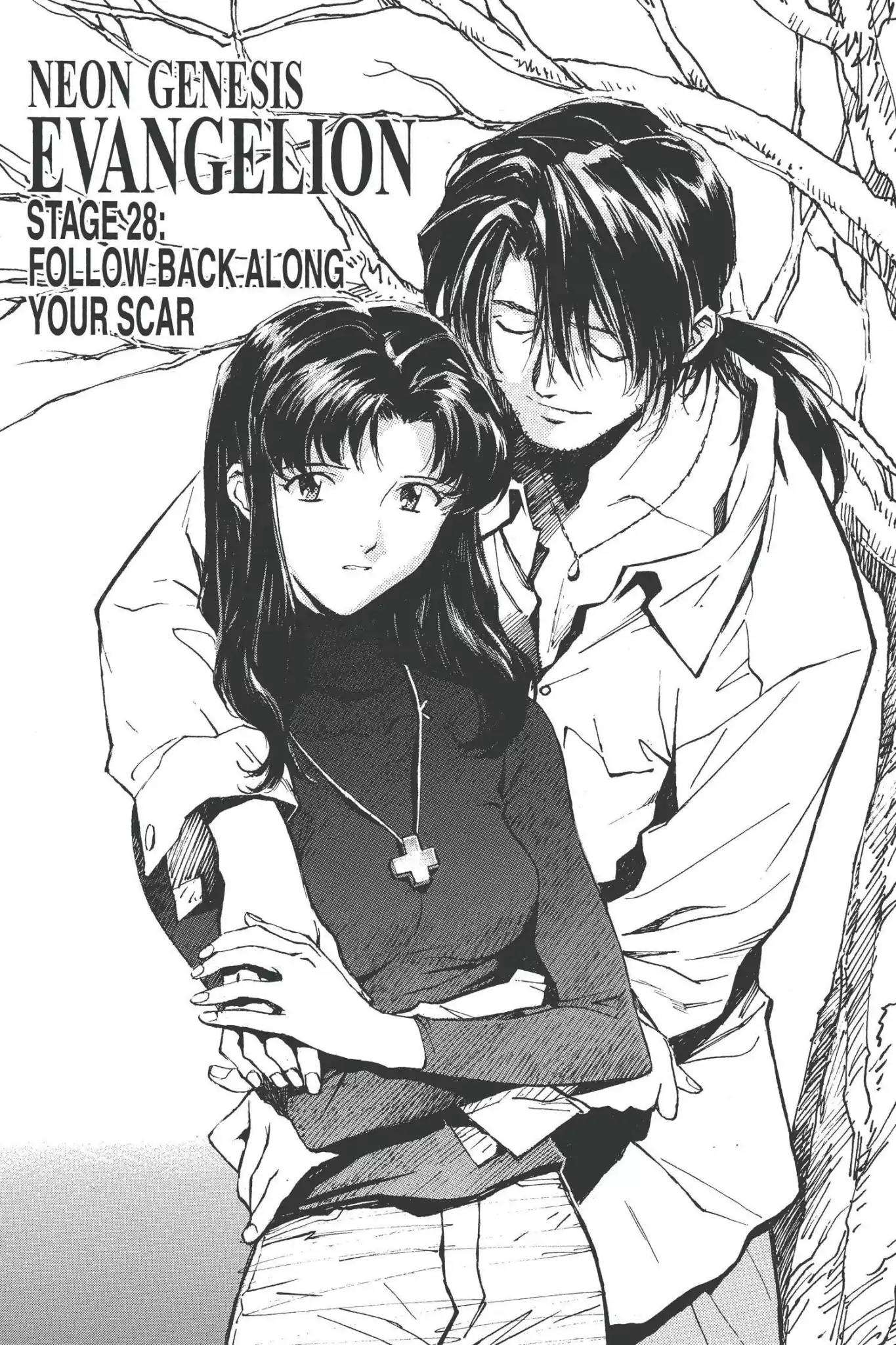 Shinseiki Evangelion Chapter 28 page 1 - Chapter 28: Vol.2 Stage 28: Follow Back Along Your Scar