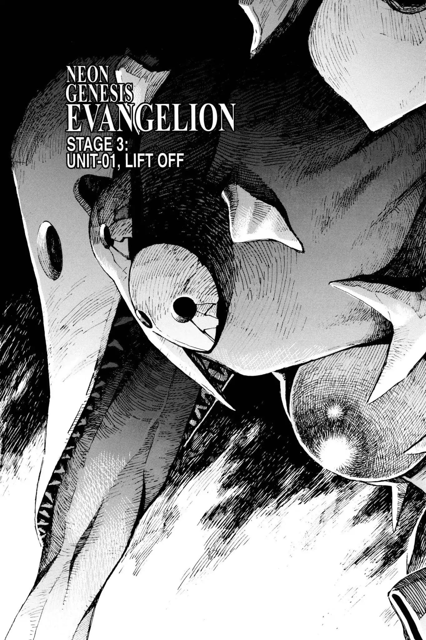 Shinseiki Evangelion Chapter 3 page 1 - Chapter 3: Vol.1 Stage 3: Unit-01, Lift off