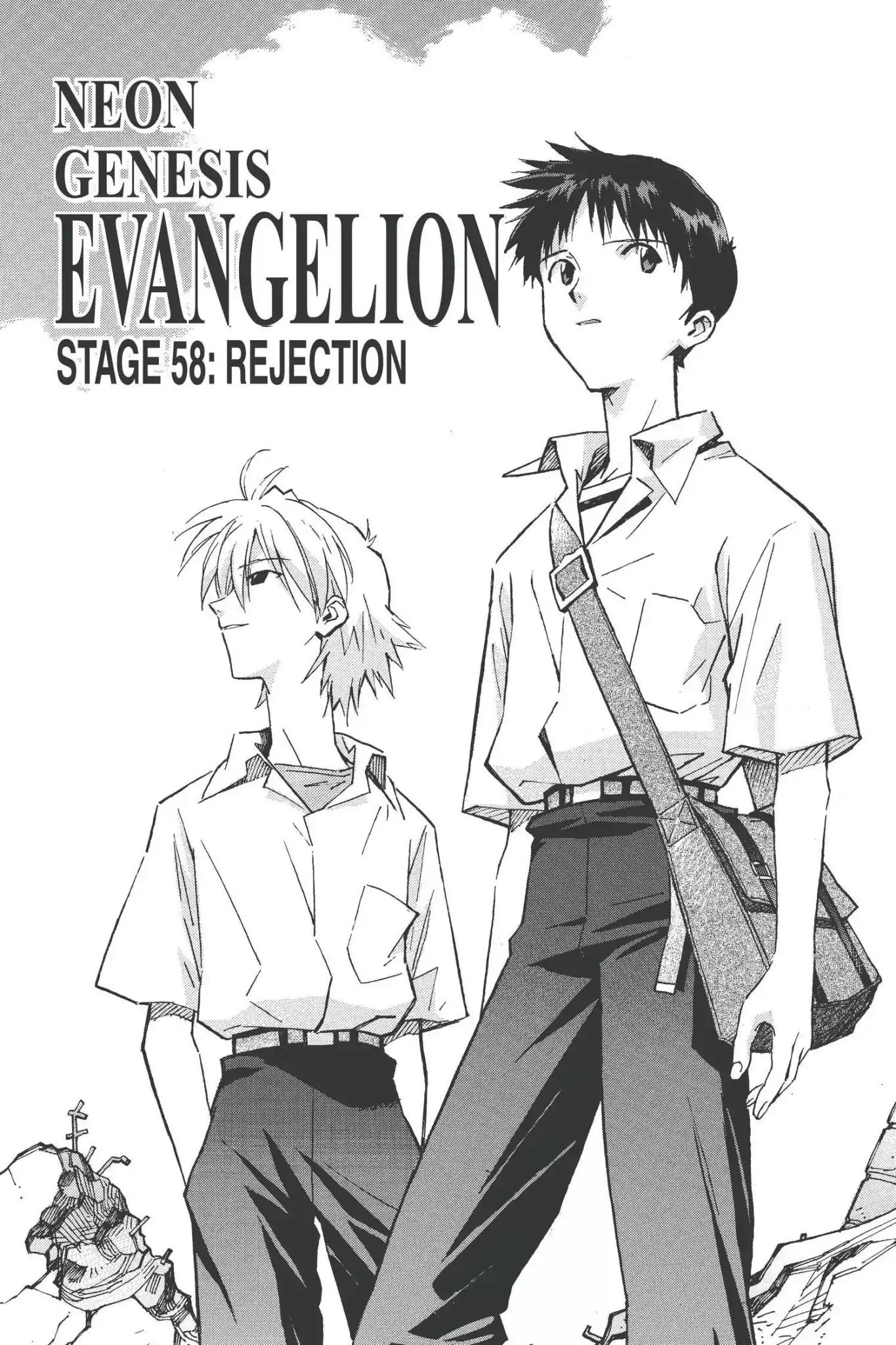 Shinseiki Evangelion Chapter 58 page 1 - Chapter 58: Vol.3 Stage 58: Rejection