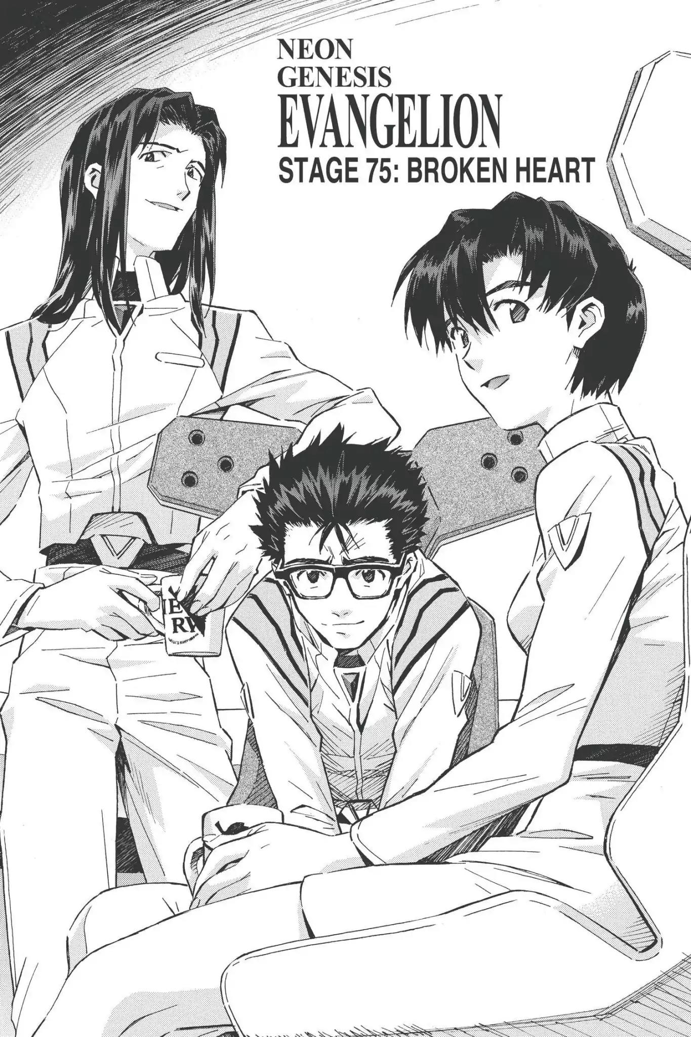 Shinseiki Evangelion Chapter 75 page 1 - Chapter 75: Vol.4 Stage 75: Broken Heart
