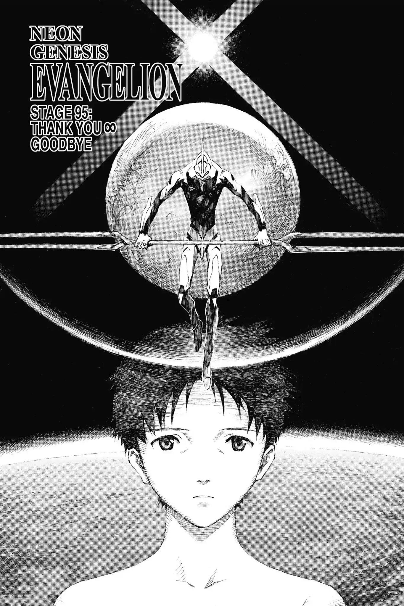 Shinseiki Evangelion Chapter 95 page 1 - Chapter 95: Vol.5 Stage 95: Thank You ∞ Goodbye