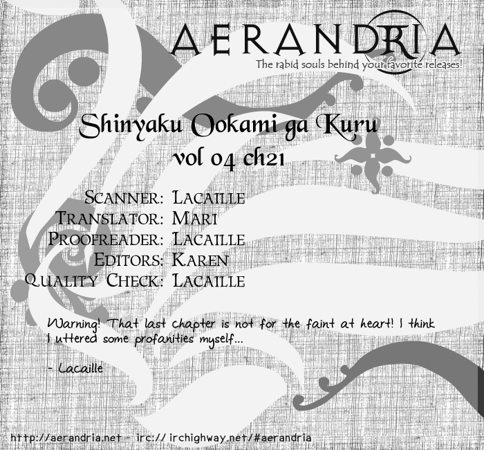 Shinyaku Ookami ga Kuru! Chapter 21 page 2 - Chapter 21: Licht Spielhaus (3)
