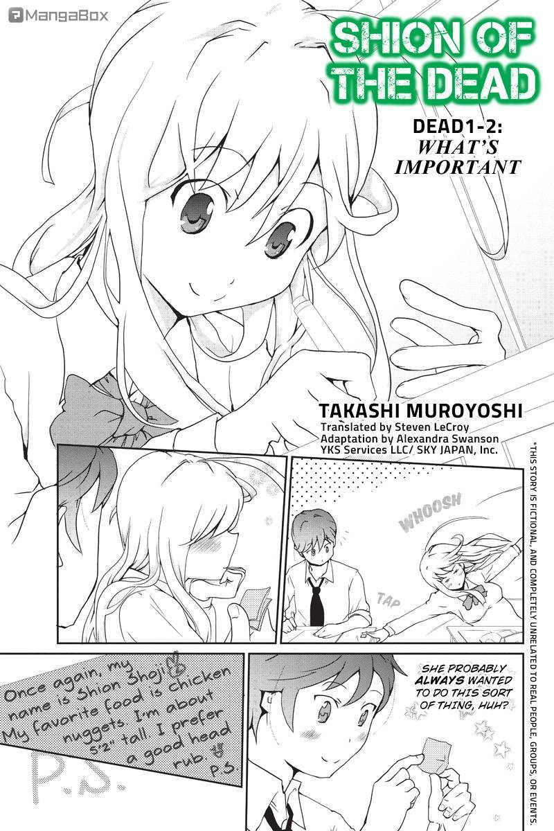 Shion of the Dead Chapter 1 page 9 - Chapter 1: You're What?!