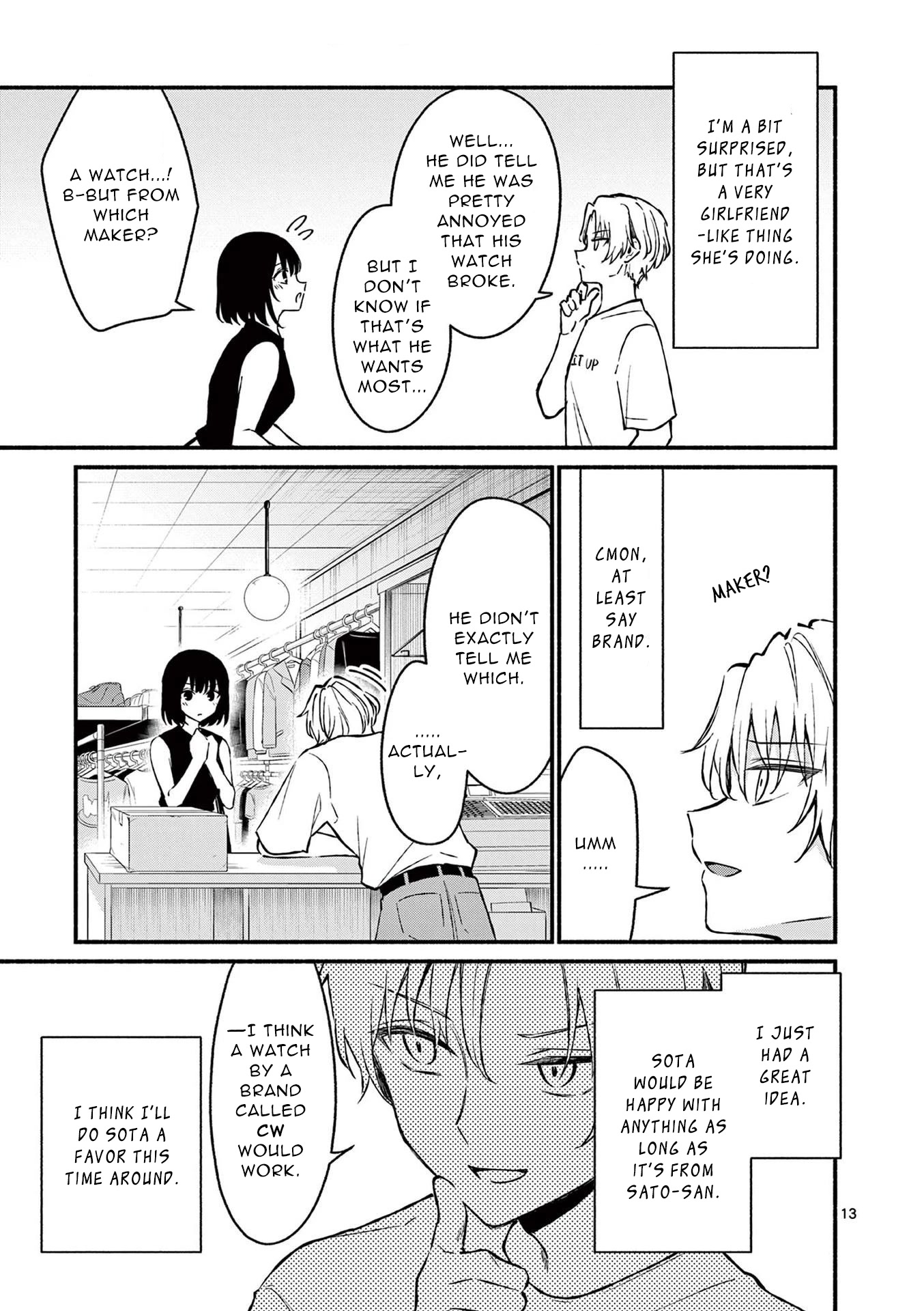 Shiotaiou no Sato-san ga Ore ni dake Amai Chapter 35 page 13 - Chapter 35