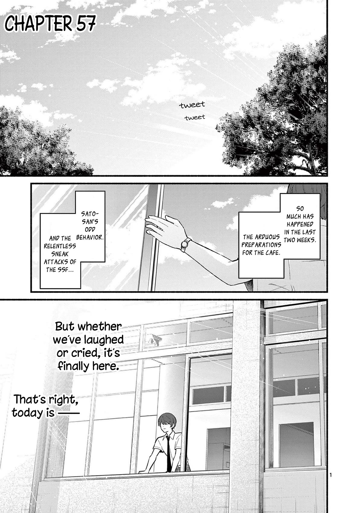 Shiotaiou no Sato-san ga Ore ni dake Amai Chapter 57 page 1 - Chapter 57