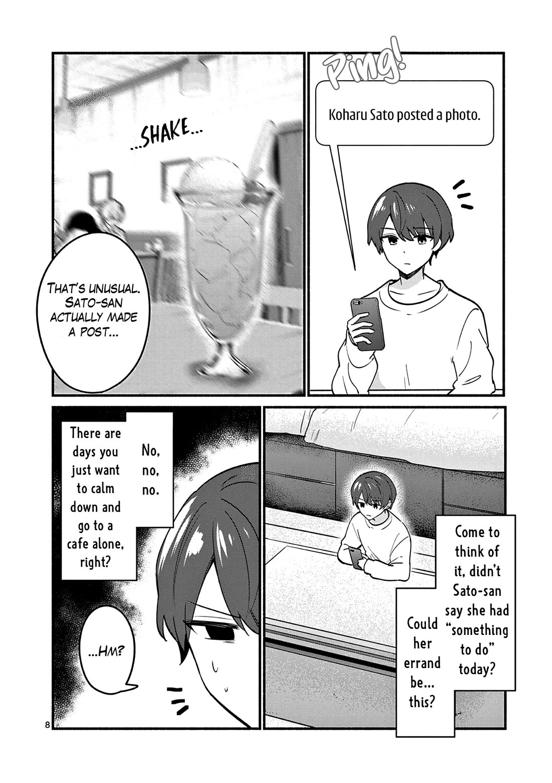 Shiotaiou no Sato-san ga Ore ni dake Amai Chapter 87 page 8 - Chapter 87