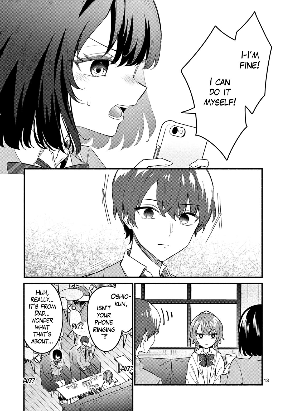 Shiotaiou no Sato-san ga Ore ni dake Amai Chapter 90 page 13 - Chapter 90