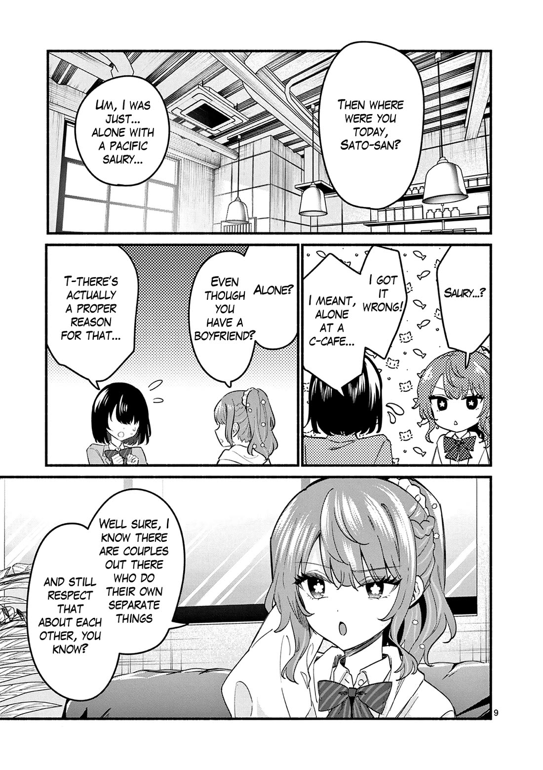 Shiotaiou no Sato-san ga Ore ni dake Amai Chapter 91 page 9 - Chapter 91