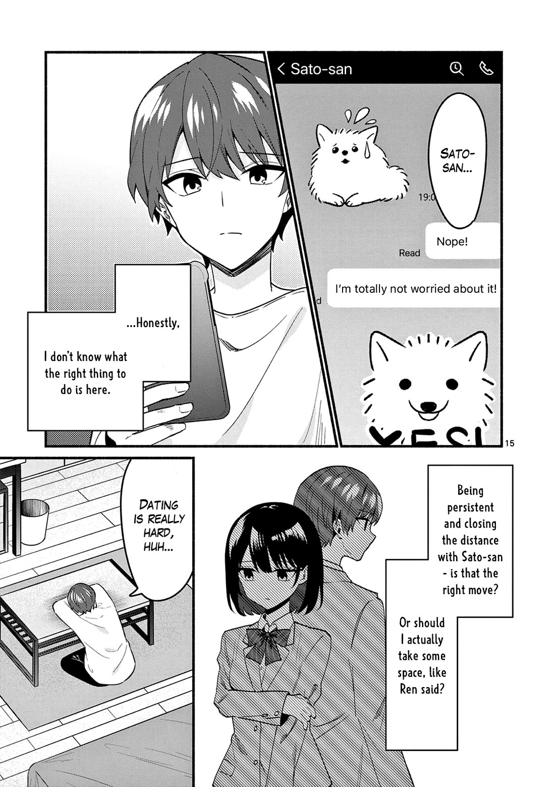 Shiotaiou no Sato-san ga Ore ni dake Amai Chapter 92 page 15 - Chapter 92