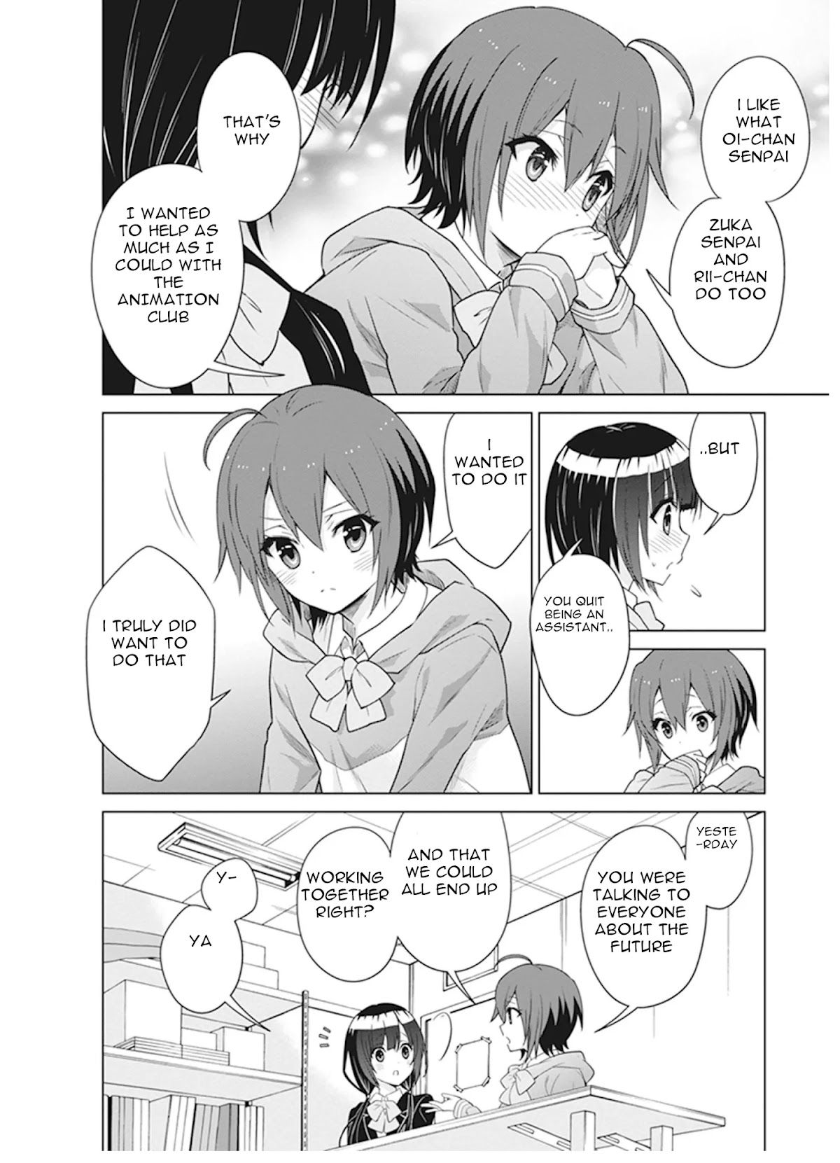 Shirobako - Ueyama Koukou Animation Doukoukai Chapter 4 page 12 - Chapter 4: It's tough but fun..