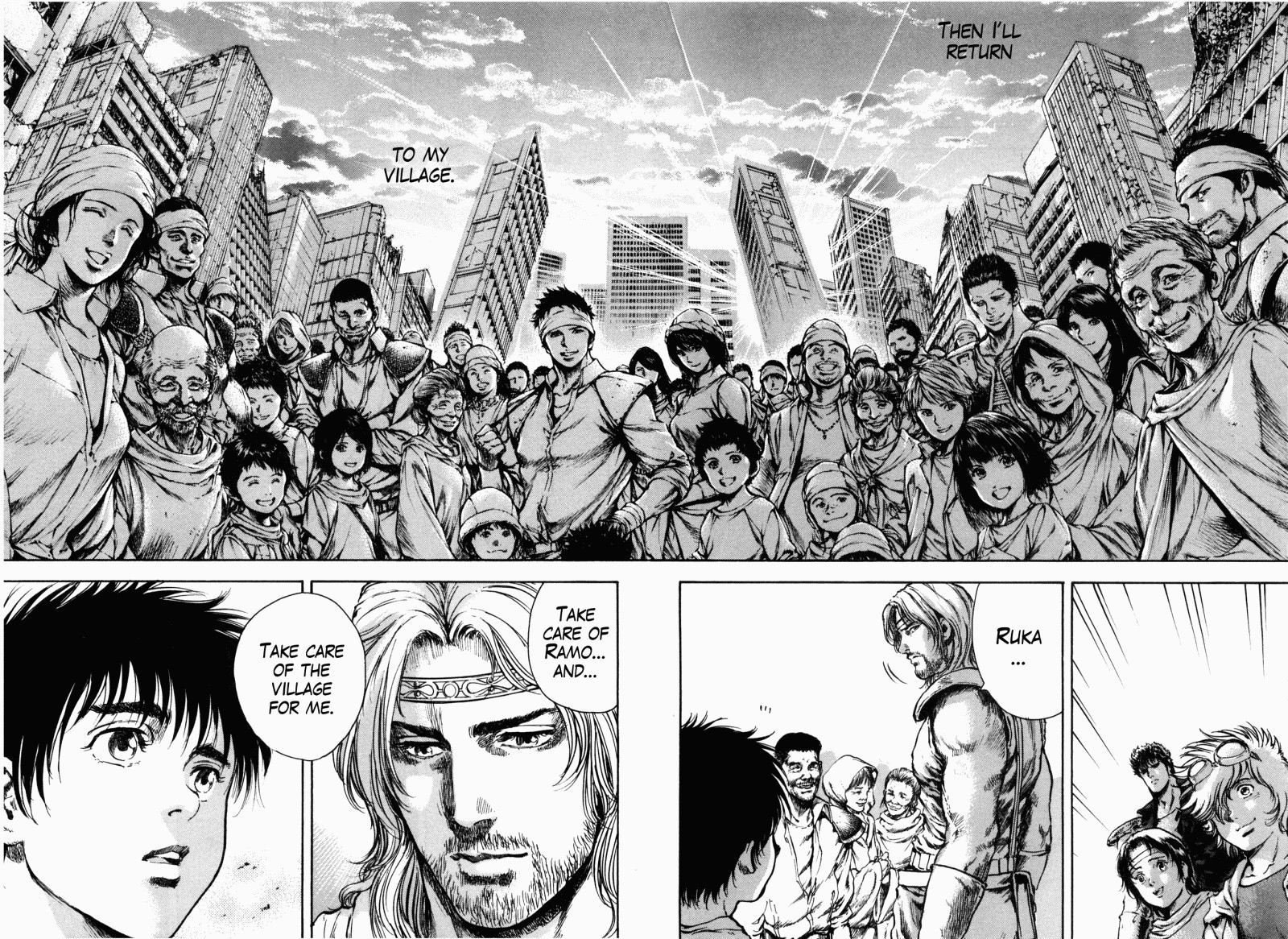 Shirogane no Seija - Hokuto no Ken Toki Gaiden Chapter 46 page 16 - Chapter 46: Setting Out and Parting...