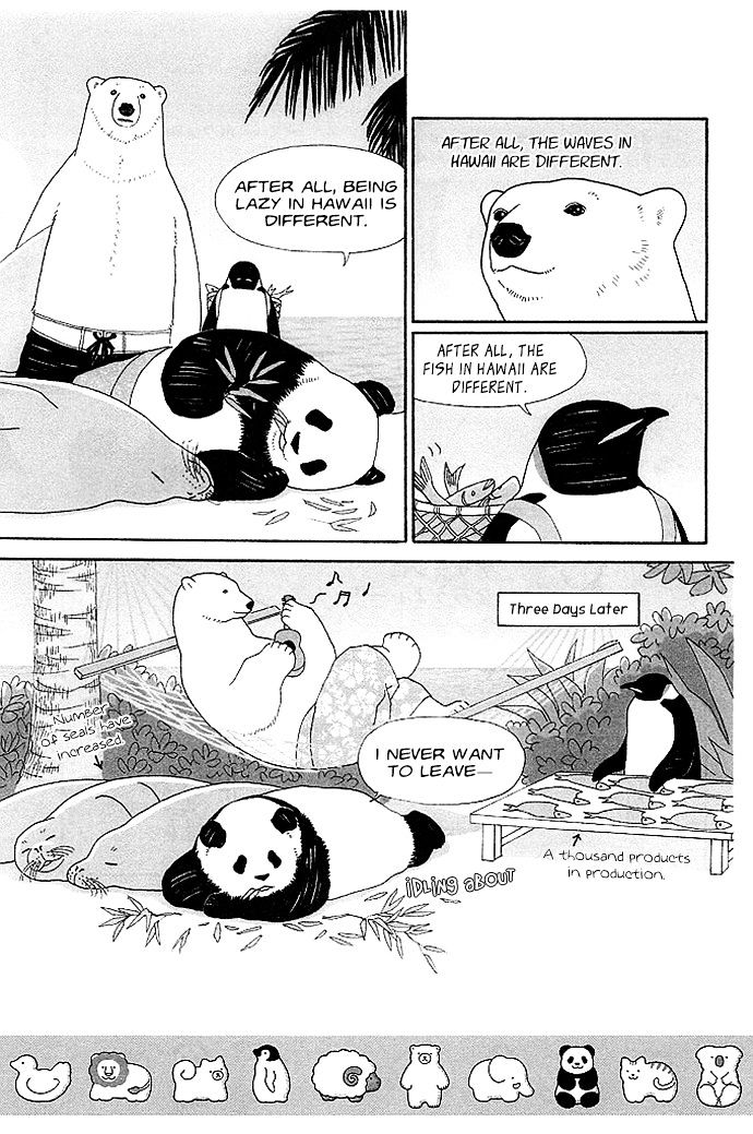 Shirokuma Cafe Chapter 24 page 9 - Chapter 24 : Shirokuma-kun's Day Off (Hawaii Edition)