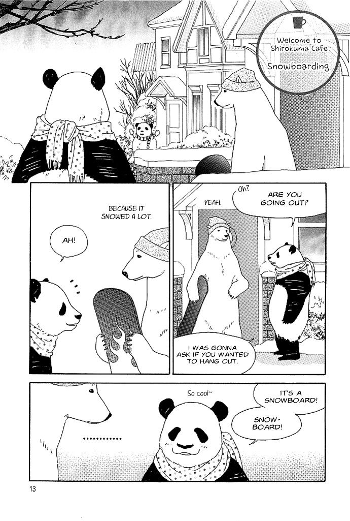 Shirokuma Cafe Chapter 3 page 2 - Chapter 3 : Snowboarding