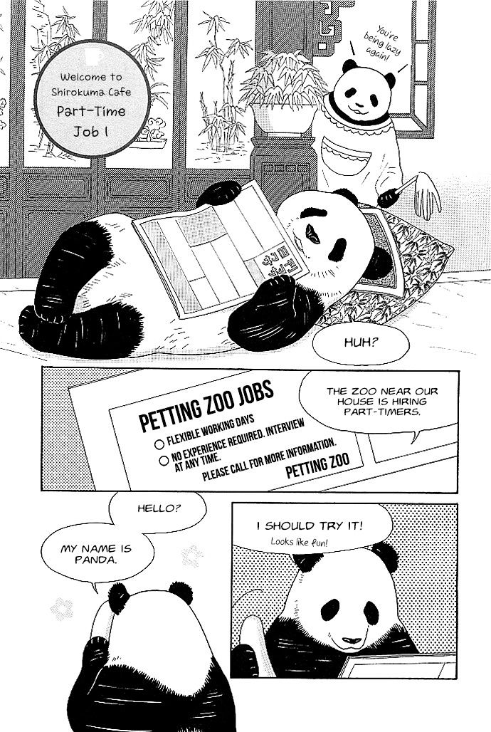 Shirokuma Cafe Chapter 7 page 1 - Chapter 7 : Part-Time Job 1