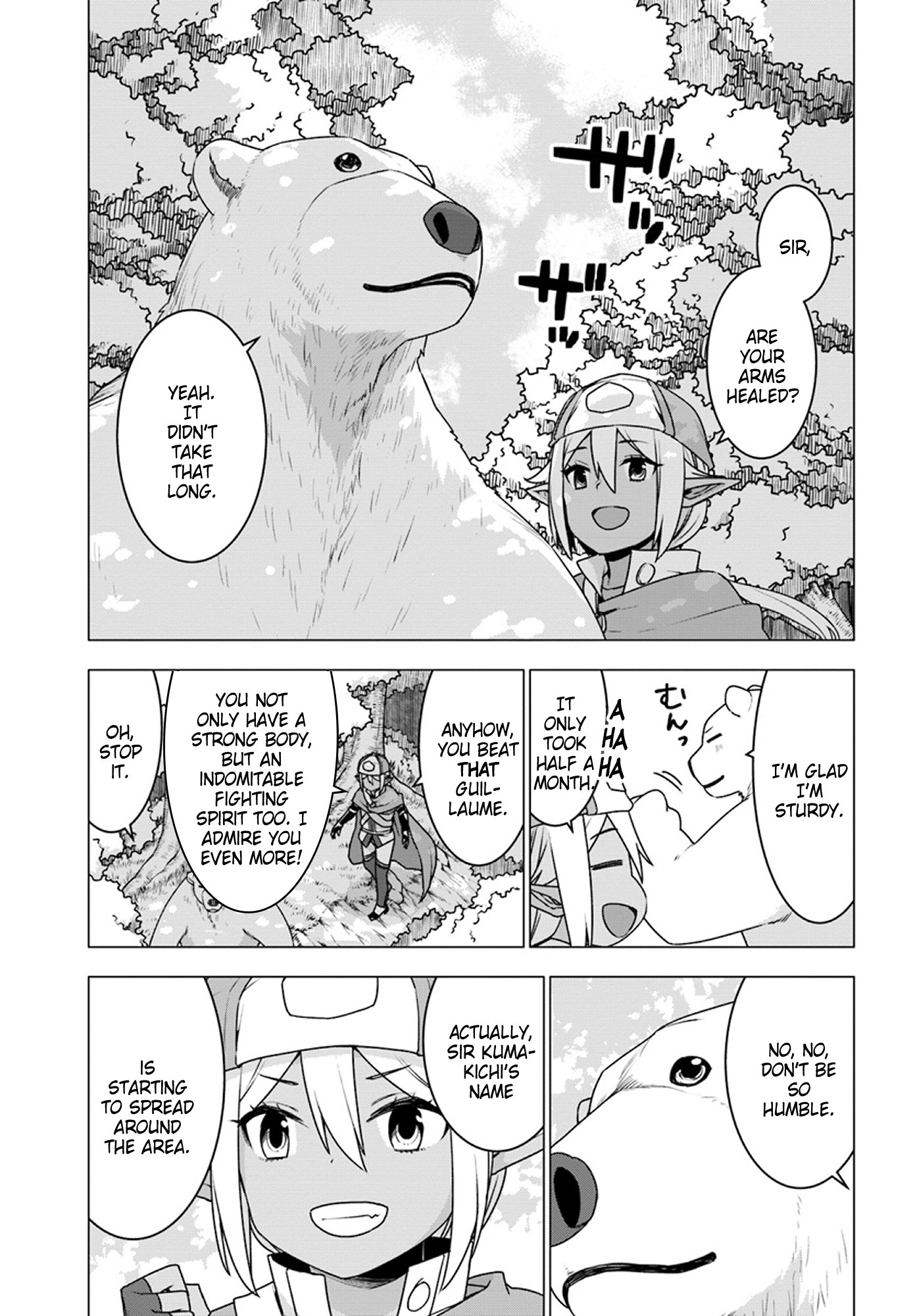 Shirokuma Tensei Chapter 16 page 1 - Chapter 16: Hospitality to the Dark Elf
