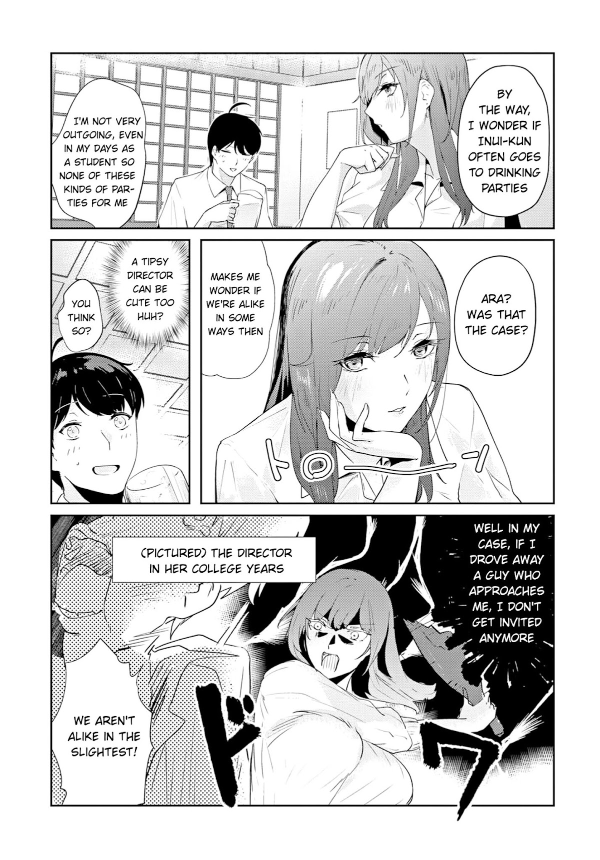 Shishidou-san ni Shikararetai Chapter 5 page 6 - Chapter 5: The director has had a lot to drink.