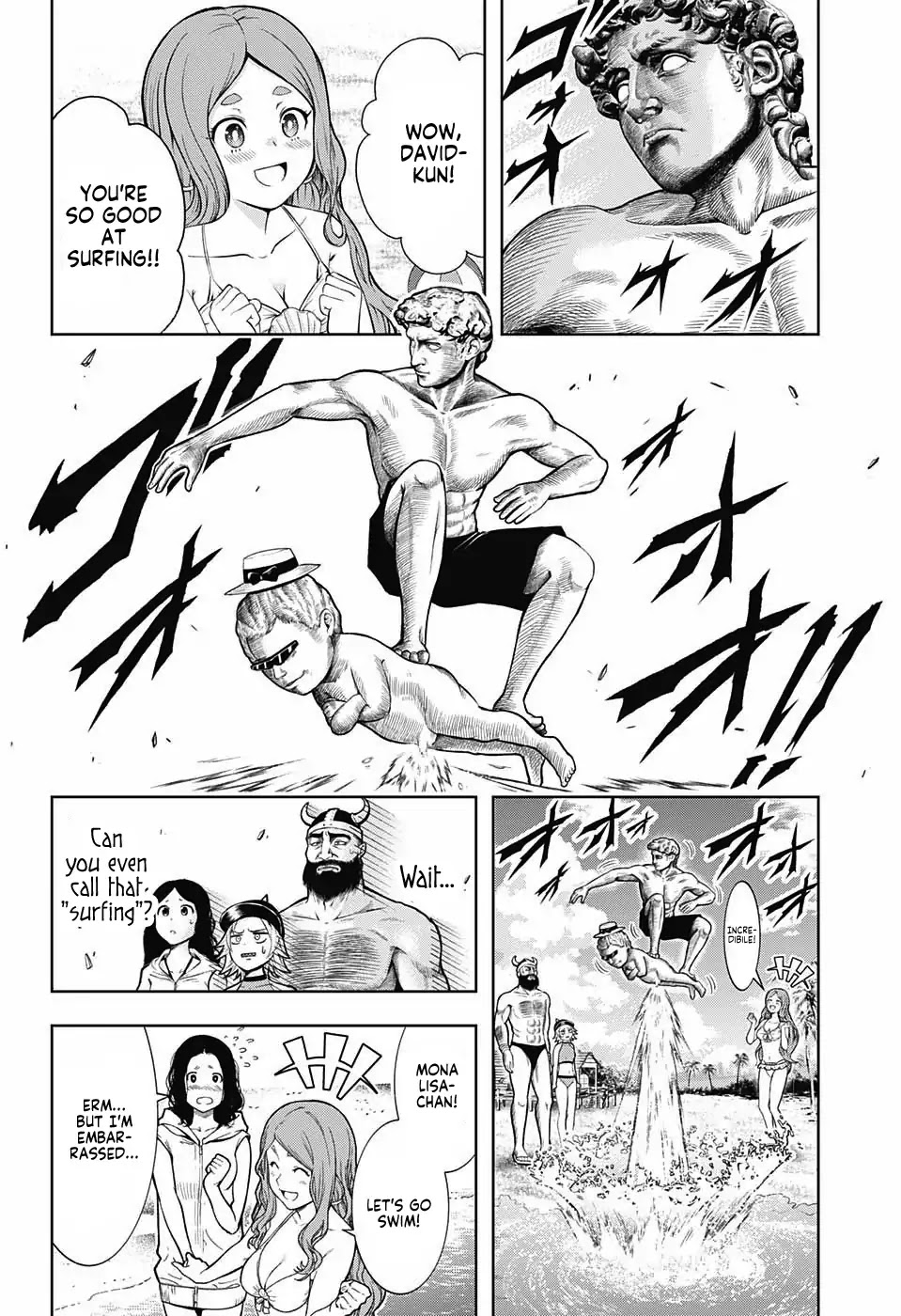 Shishunki Renaissance David-kun Chapter 8 page 10 - Chapter 8: Venus at the Beach