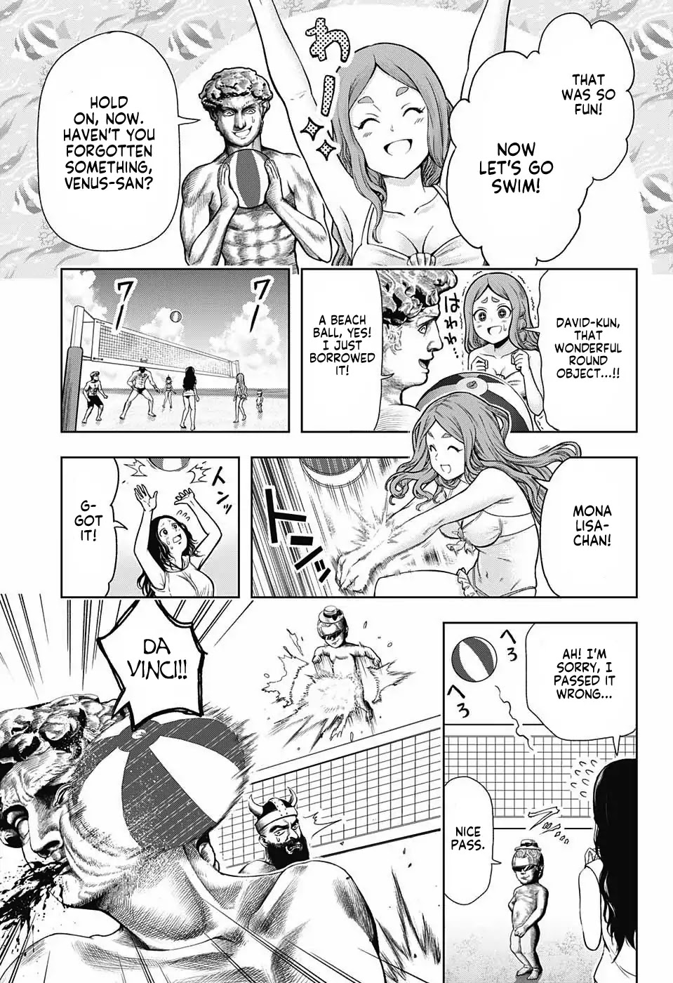 Shishunki Renaissance David-kun Chapter 8 page 7 - Chapter 8: Venus at the Beach