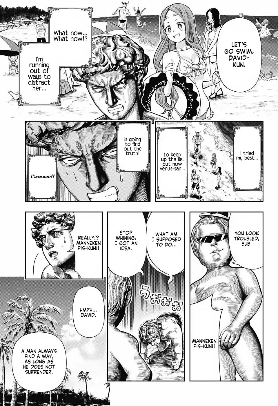 Shishunki Renaissance David-kun Chapter 8 page 9 - Chapter 8: Venus at the Beach