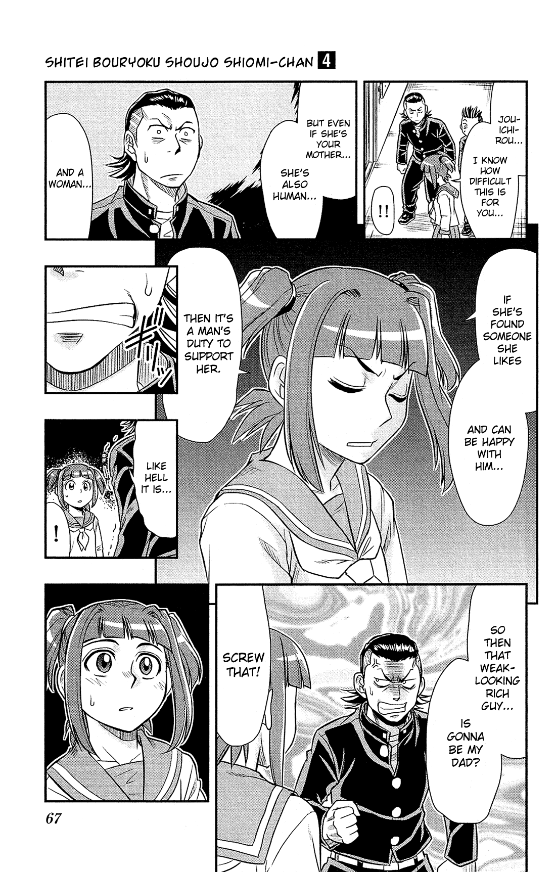 Shitei Bouryoku Shoujo Shiomi-chan Chapter 20 page 14 - Chapter 20: A Dishonorable Doubt