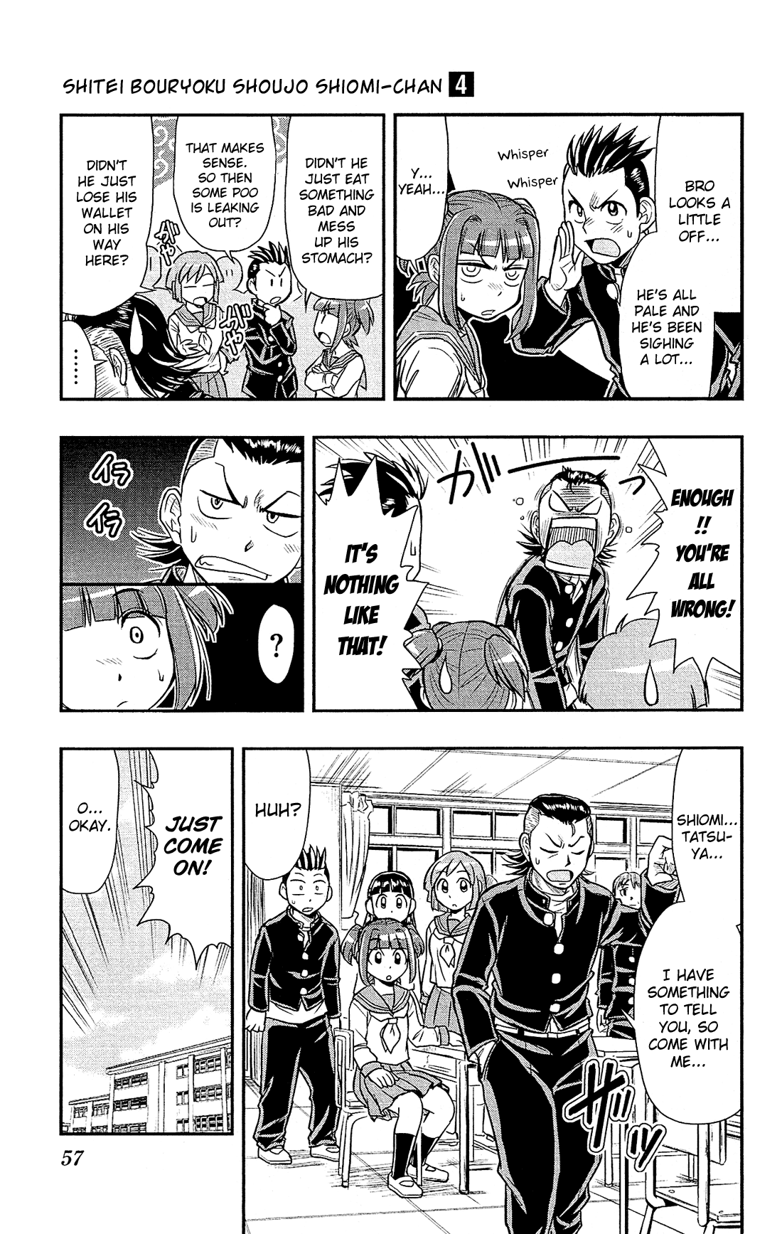 Shitei Bouryoku Shoujo Shiomi-chan Chapter 20 page 4 - Chapter 20: A Dishonorable Doubt