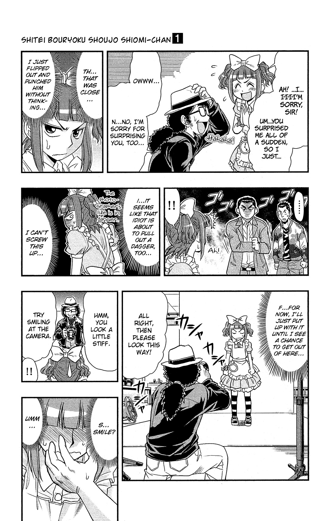 Shitei Bouryoku Shoujo Shiomi-chan Chapter 3 page 14 - Chapter 3: A Dishonorable Photo Shoot