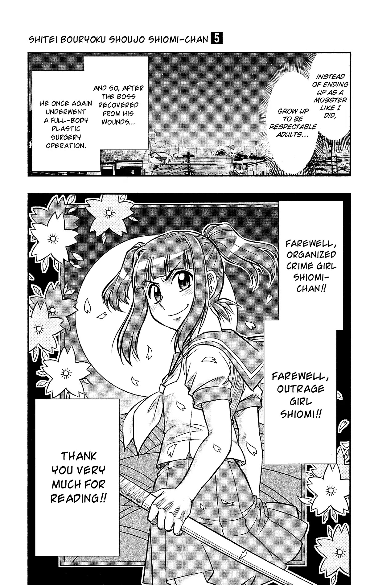 Shitei Bouryoku Shoujo Shiomi-chan Chapter 30 page 22 - Chapter 30: A Dishonorable Demise [END]