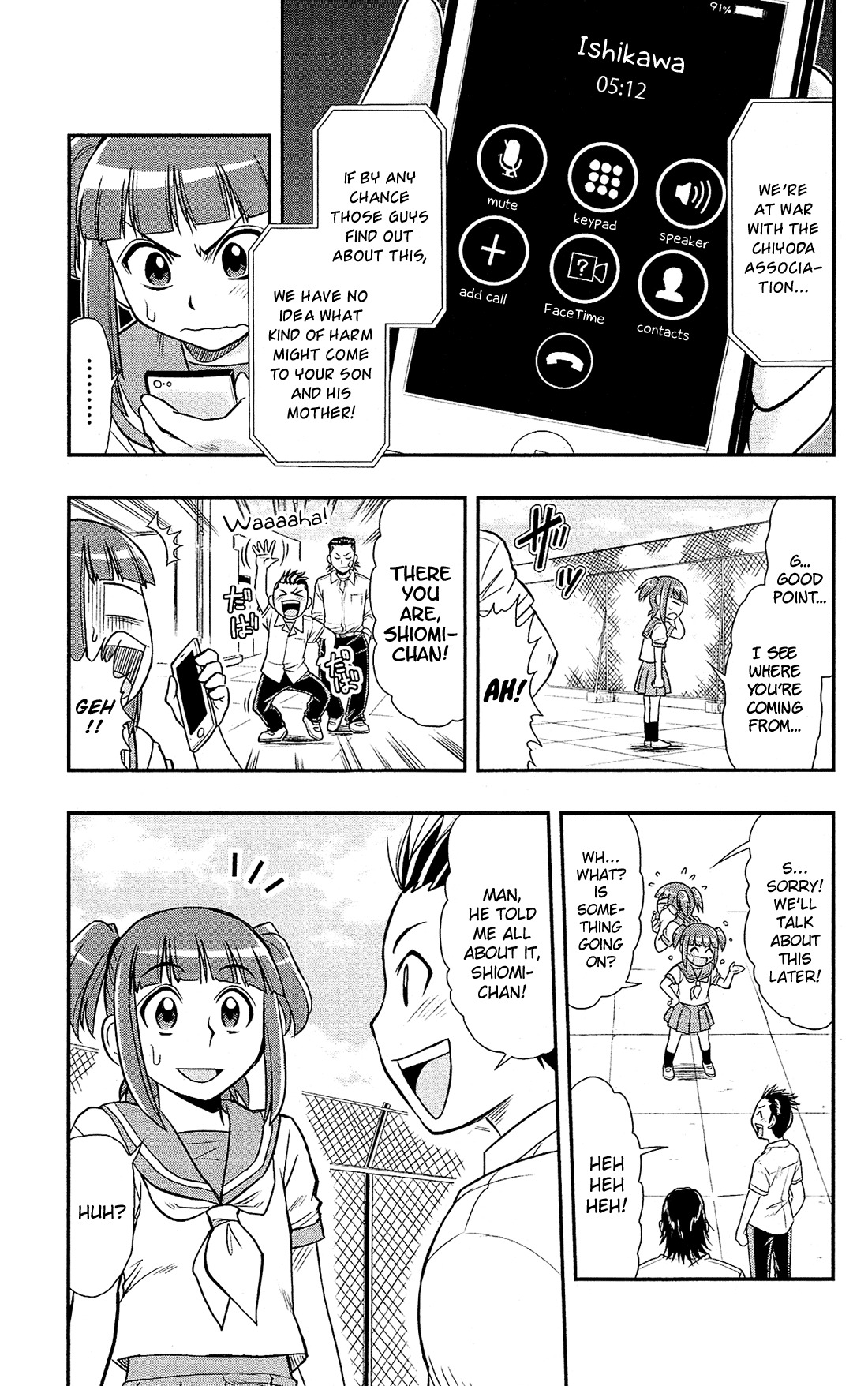 Shitei Bouryoku Shoujo Shiomi-chan Chapter 6 page 12 - Chapter 6: A Dishonorable Gang 1