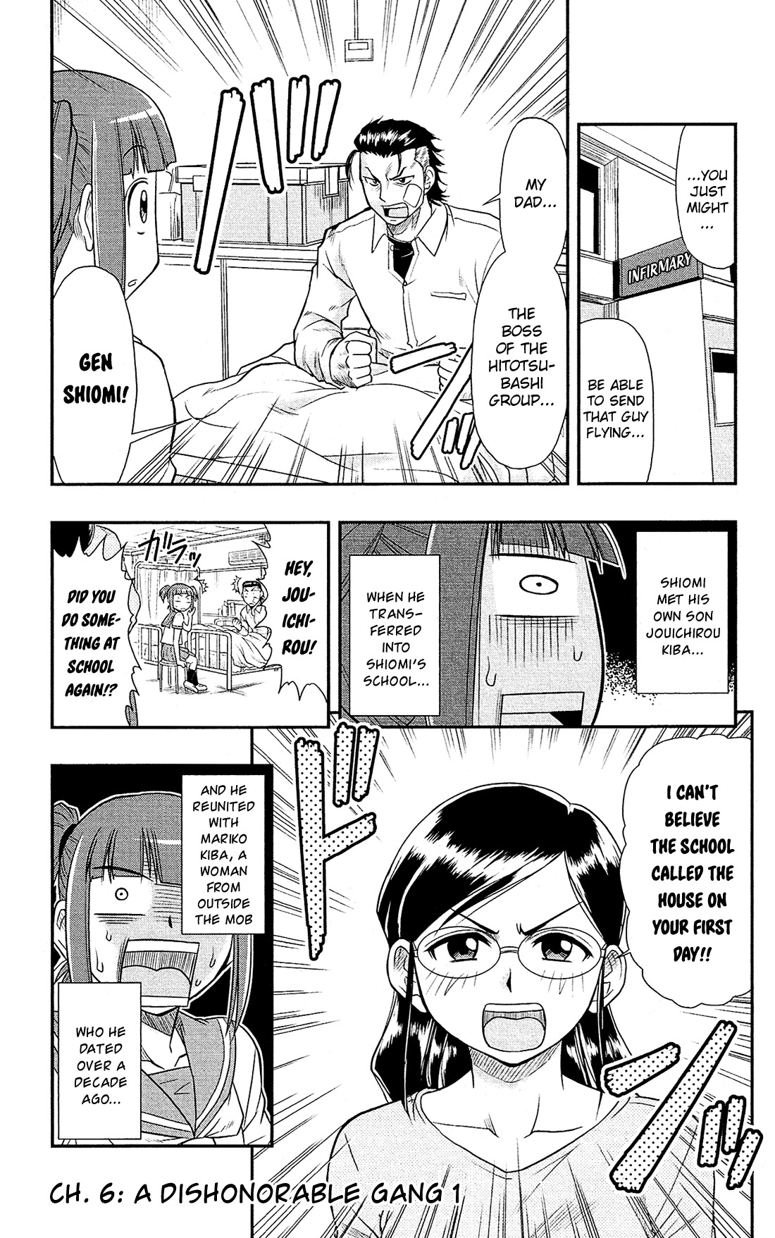 Shitei Bouryoku Shoujo Shiomi-chan Chapter 6 page 6 - Chapter 6: A Dishonorable Gang 1