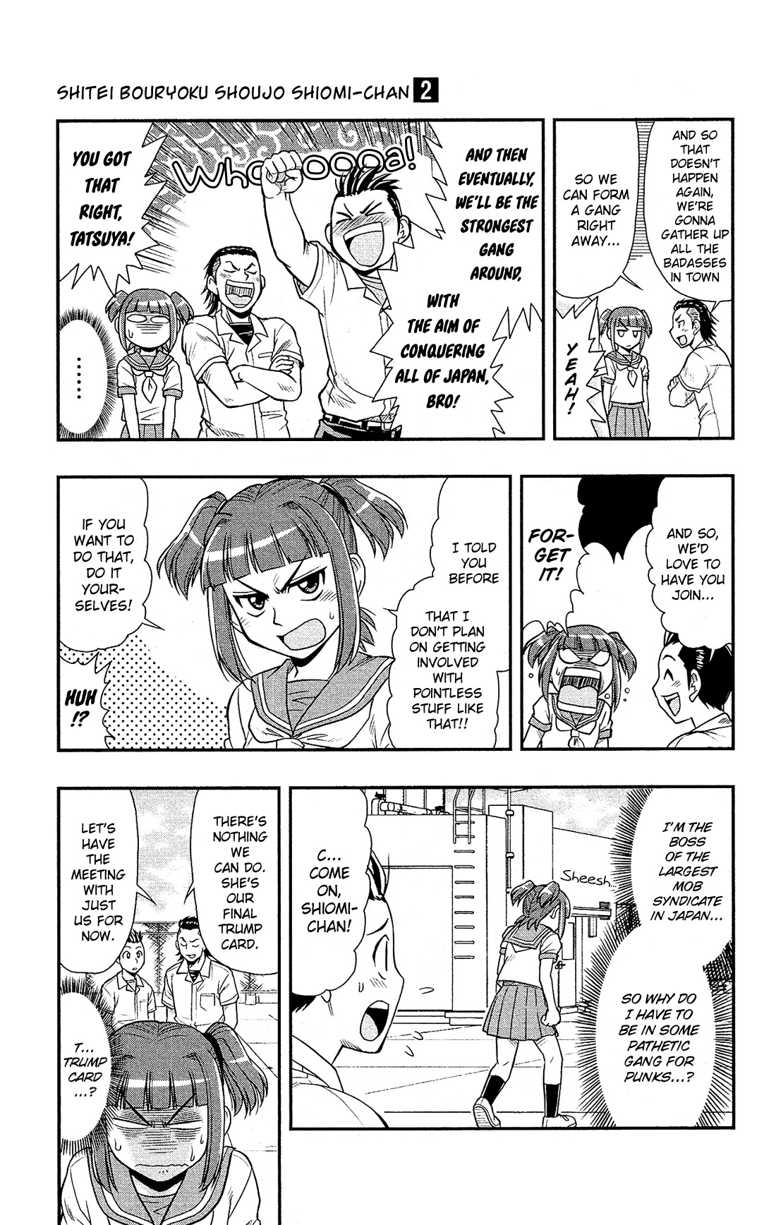 Shitei Bouryoku Shoujo Shiomi-chan Chapter 8 page 6 - Chapter 8: A Dishonorable Gang 2