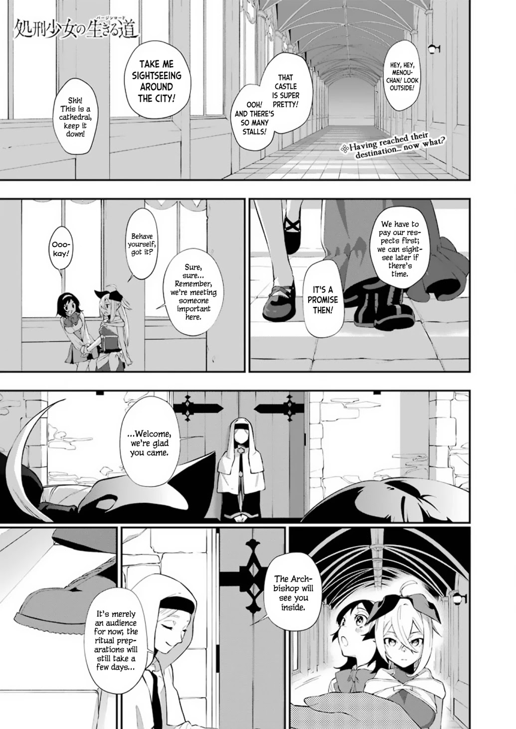 Shokei Shoujo no Ikirumichi Chapter 11 page 1 - Chapter 11: The Ancient Capital, Garm