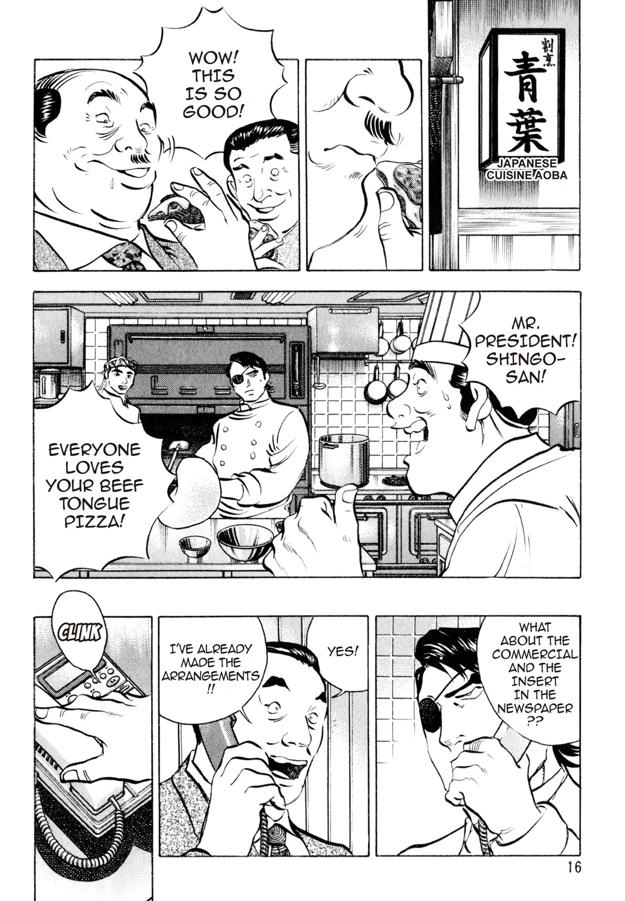 Shoku King Chapter 116 page 15 - Chapter 116: BEEF TONGUE PIZZA