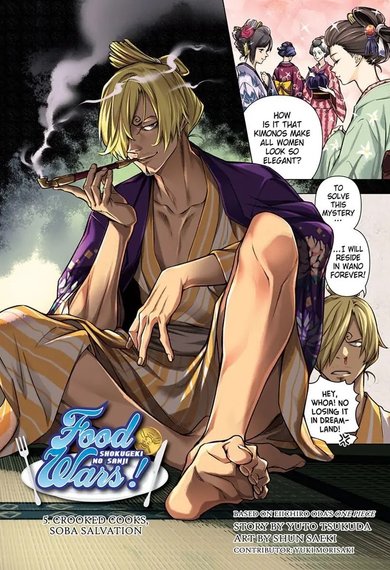 Shokugeki no Sanji Chapter 5 page 1 - Chapter 5: Crooked Cooks, Soba Salvation