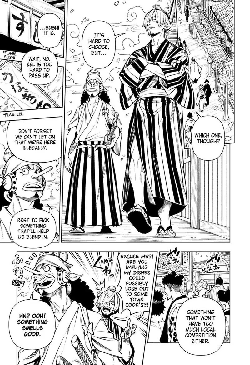 Shokugeki no Sanji Chapter 5 page 3 - Chapter 5: Crooked Cooks, Soba Salvation