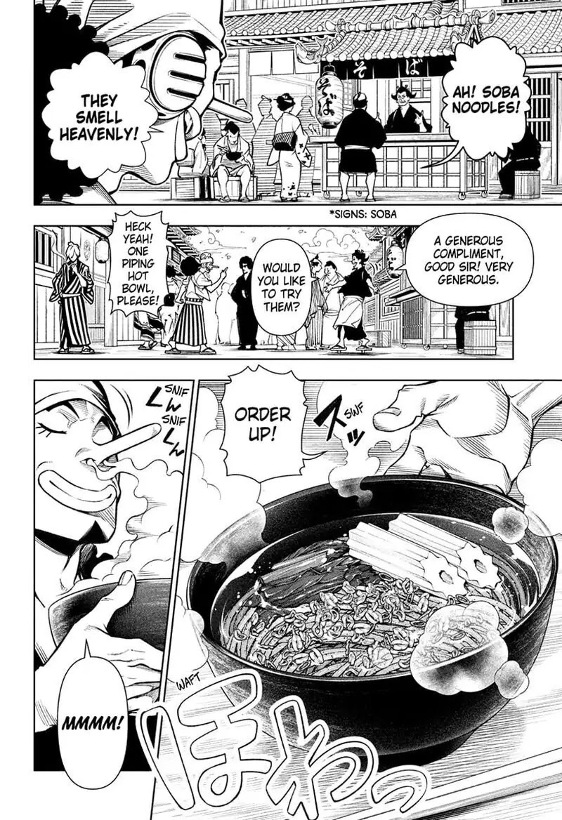 Shokugeki no Sanji Chapter 5 page 4 - Chapter 5: Crooked Cooks, Soba Salvation