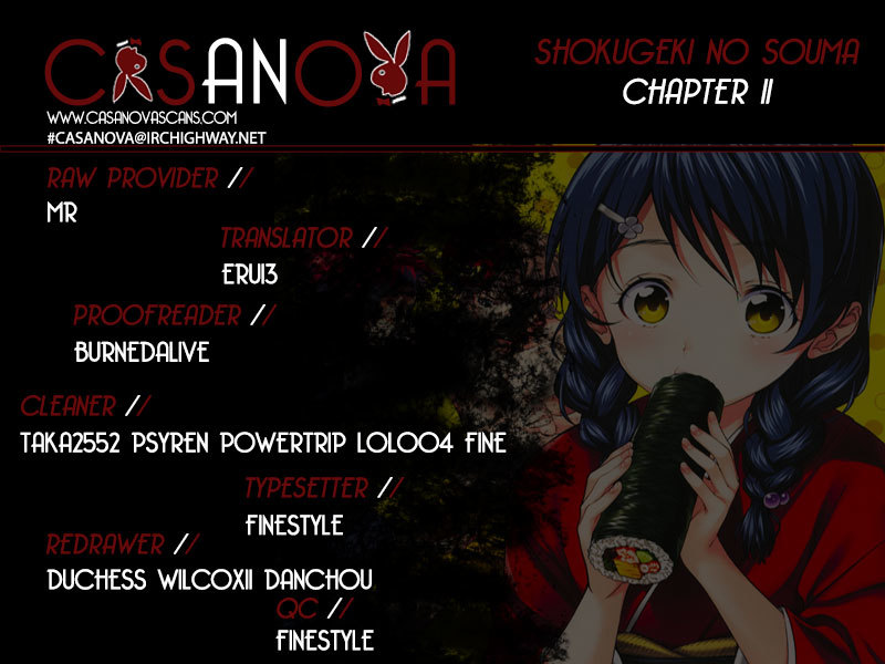 Shokugeki no Soma Chapter 11 page 1 - Chapter 11 : The Night Before The Showdown