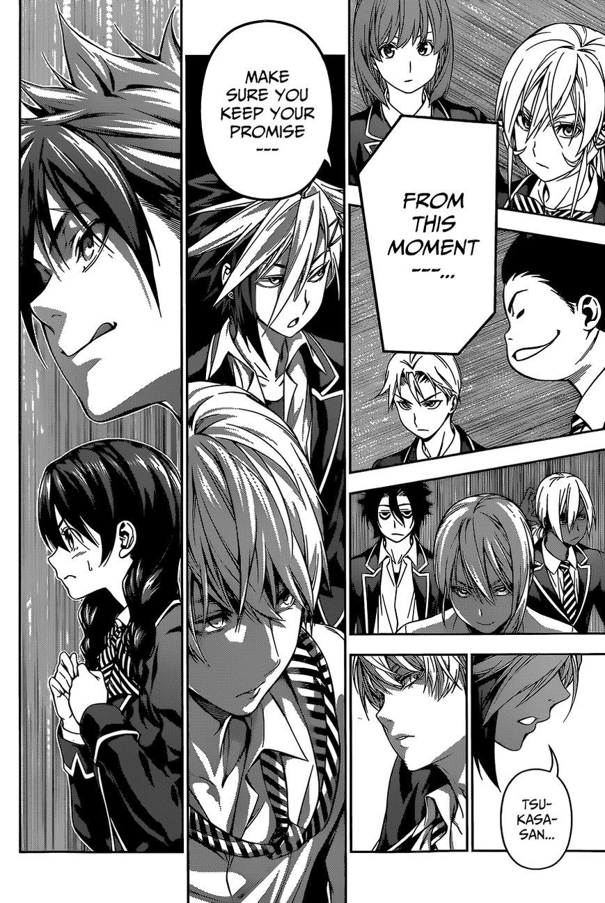 Shokugeki no Soma Chapter 124 page 17 - Chapter 124 : Singing the School Anthem in Unison
