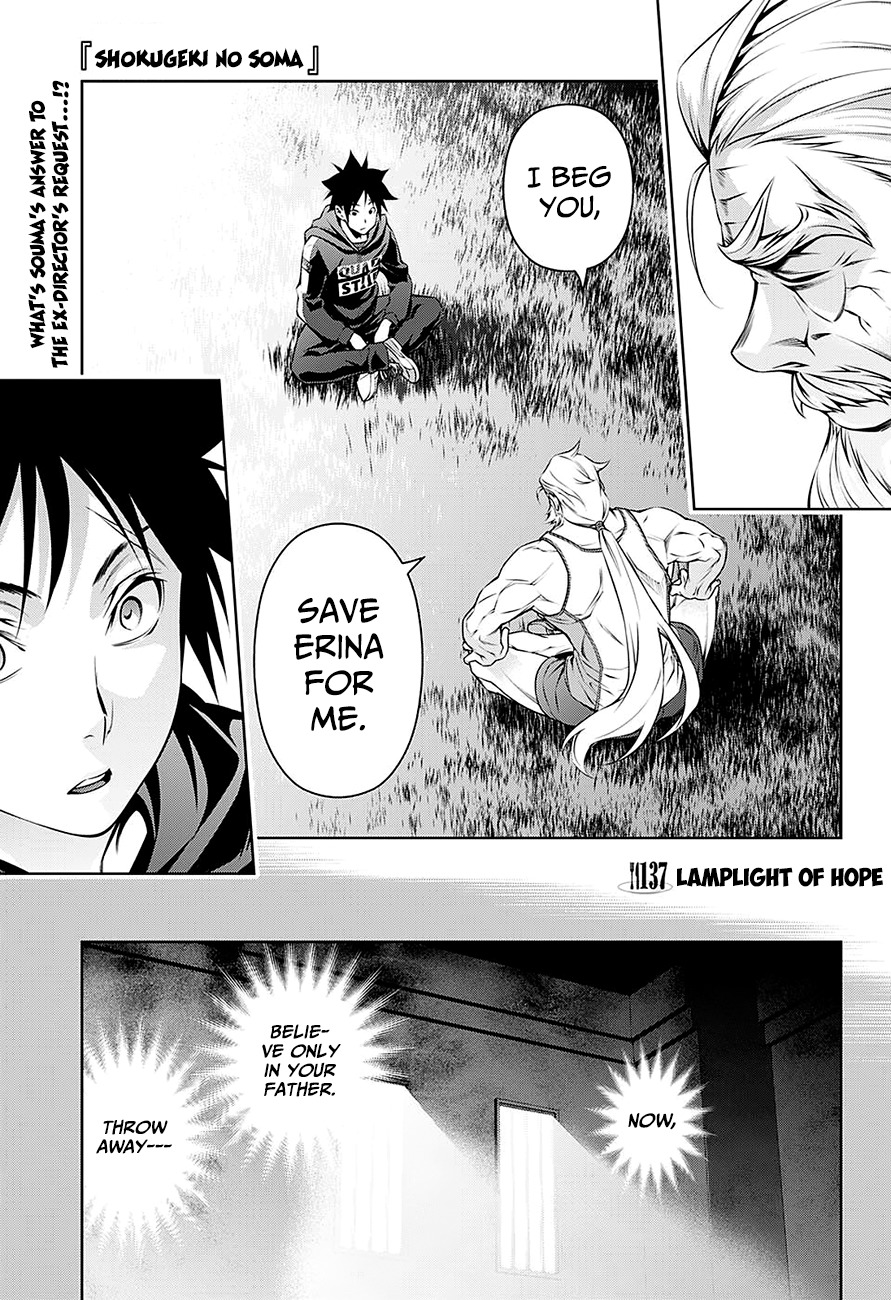 Shokugeki no Soma Chapter 137 page 2 - Chapter 137 : Lampight of Hope