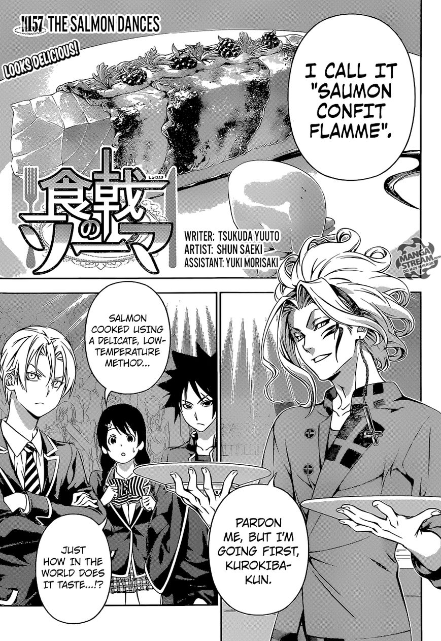 Shokugeki no Soma Chapter 157 page 1 - Chapter 157 : The Salmon Dances