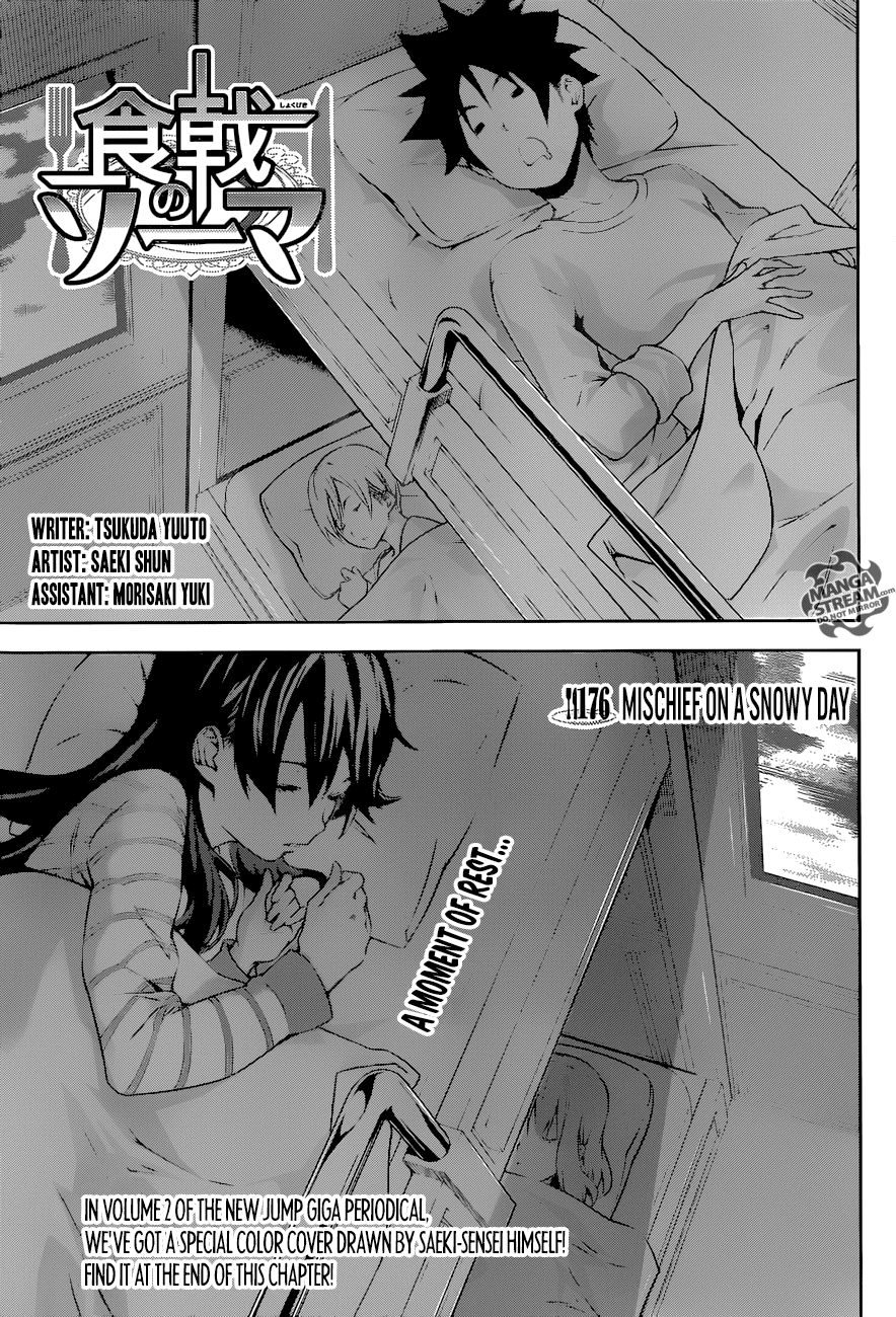 Shokugeki no Soma Chapter 176 page 1 - Chapter 176 : Mischief on a Snowy Day
