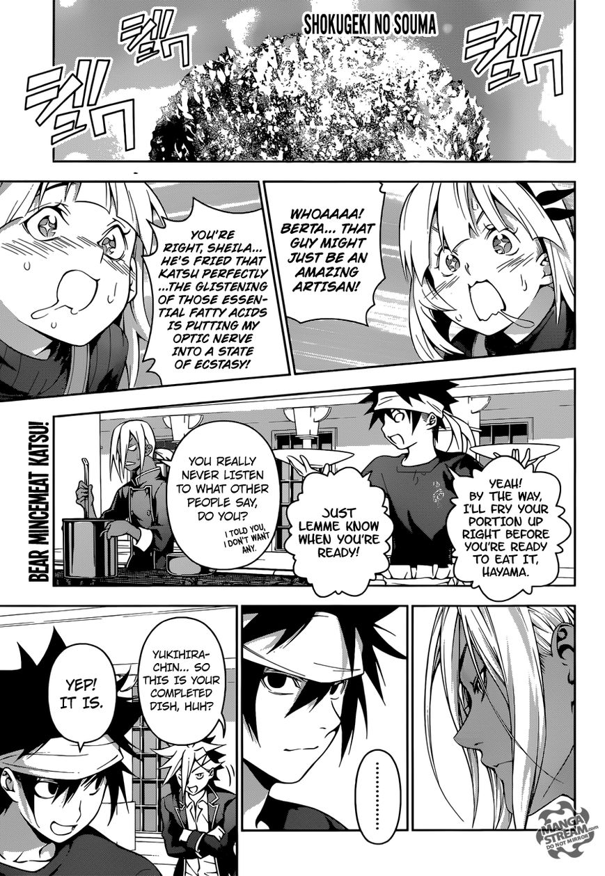 Shokugeki no Soma Chapter 187 page 1 - Chapter 187 : Burst Forth, Mincemeat Katsu!