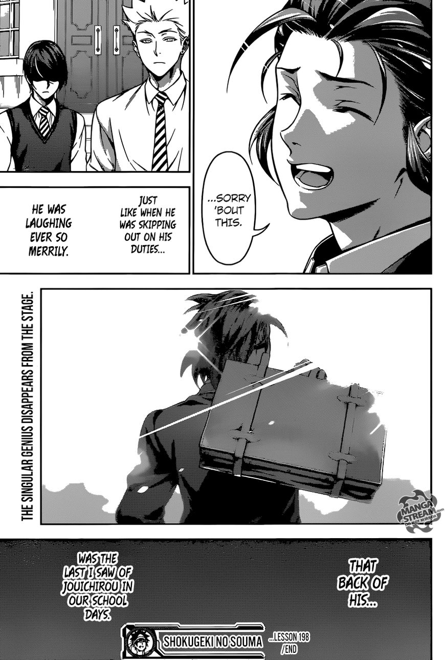 Shokugeki no Soma Chapter 198 page 20 - Chapter 198 : He Who Used Up All His Strength