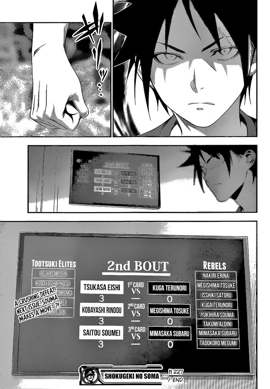 Shokugeki no Soma Chapter 227 page 20 - Chapter 227 : The Outcome Of The Second Bout